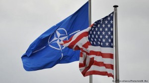 NATO and US flags (DW photo for education only)