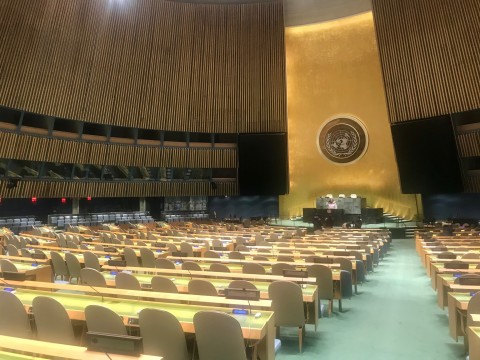 Empty UN General Assembly due to the COVID-18 Pandemic (Photo by Erol Avdovic 2020 WebPublicaPress)
