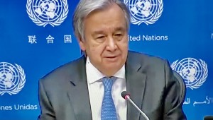 Antonio Guterres UN Secretary General (28 January 2021 virtual photo by Erol Avdovic - WebPublicaPress)