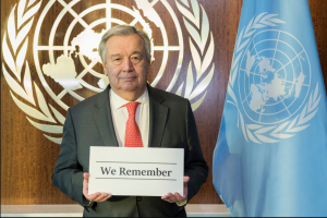 UN Secretary-General  Antonio Guterres - remembering victims pf Holocaust (Courtesy photo for education only)