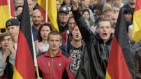 Far right protest in Germany (VOA courtesy photo for education onlly)