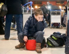 Ukrainian boy refugee 2022 (Courtesy photo for education only)