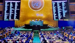 UN General Assembly ready to vote to condemn Russia's attempts to anent parts of Ukraine, New York, UN 12 October 2022 (UN webcast photo by E. Avdovic)